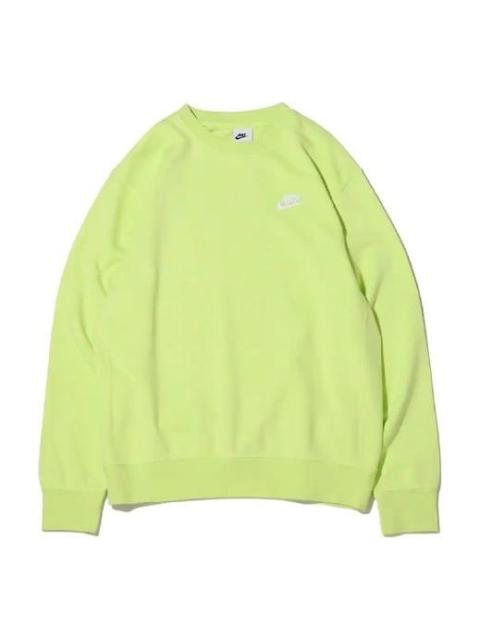 Nike Sportswear Club French Terry Logo Sweatshirt 'Neon Green' BV2667-736