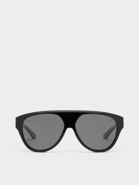 Ferrari Black acetate sunglasses with black polarised lenses