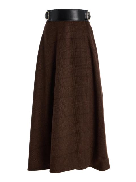 ADAM LIPPES Caspian Cashmere Skirt brown