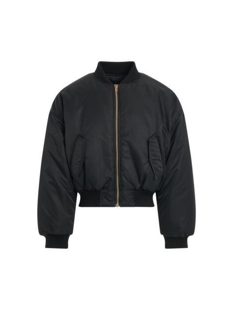 We11done Puff Bomber Jacket in Black