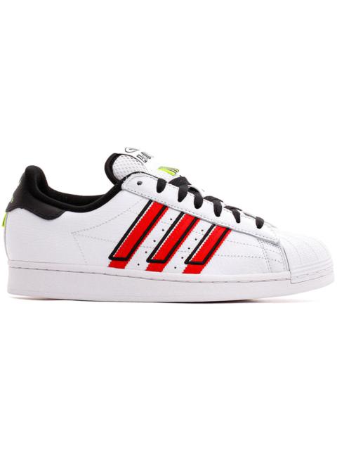 adidas Superstar Cloud White Outlined Red Stripes