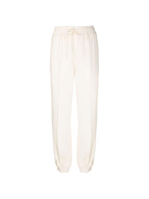 drawstring tapered trousers