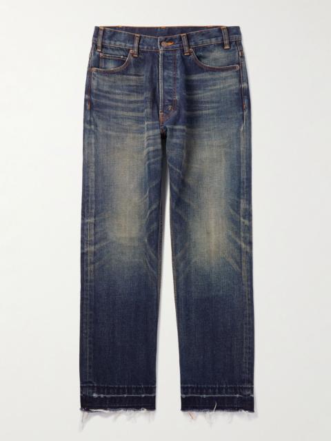 CELINE Wesley Straight-Leg Distressed Jeans Blue
