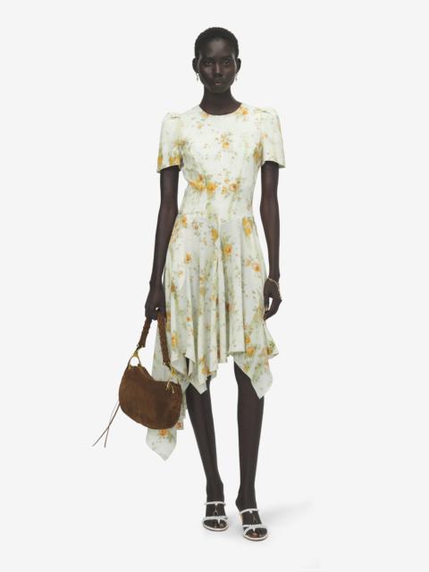 Alexander McQueen Silk Floral Print Dress