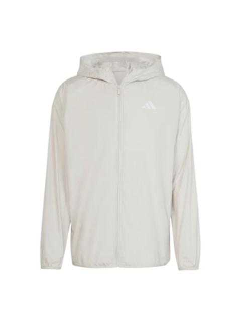 adidas adidas Essential Big Logo Sweat Windbreaker Jacket 'White' IM7849