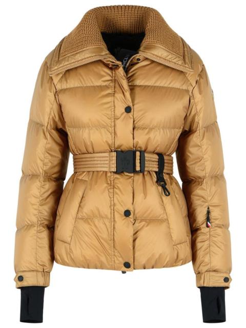 Moncler Grenoble Padded 'Bataillouse' Ski Jacket With Camel Beige Polyamide Belt