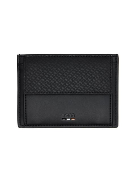 BOSS Black Embossed Logo Coin & Card Holder