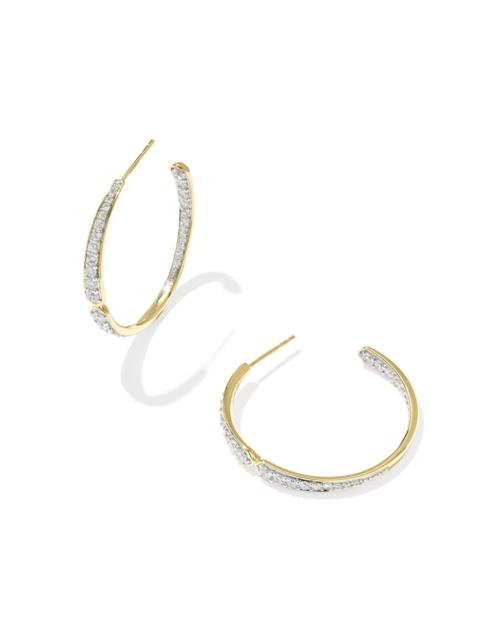 KENDRA SCOTT 1.41 ct Lab Grown Diamond Adia 14k Yellow Gold Hoop Earrings