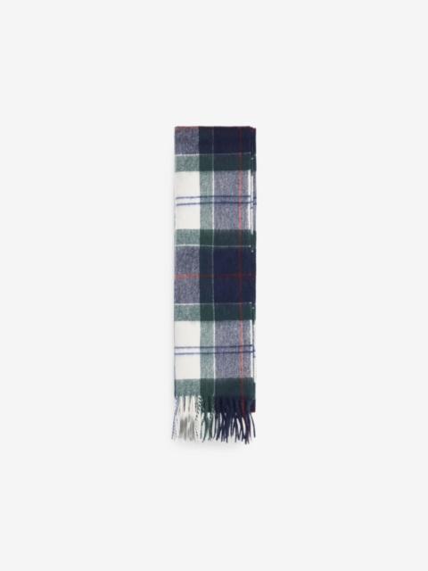 Barbour tartan fringed scarf