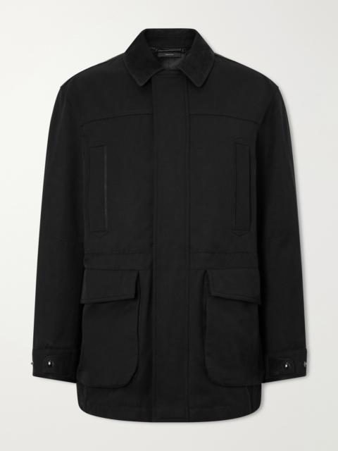 TOM FORD Suede-Trimmed Cotton-Blend Twill Jacket