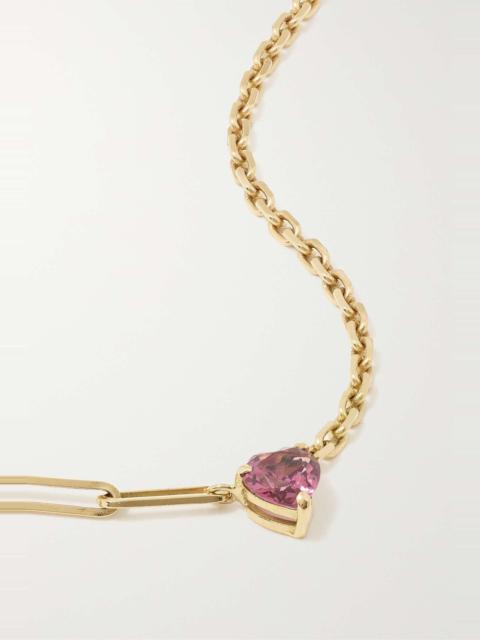 Yvonne Léon 18-karat gold rhodolite necklace