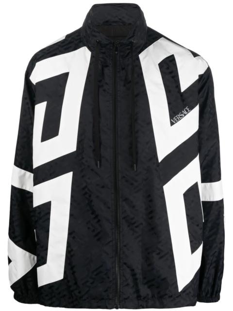 VERSACE La Greca print windbreaker