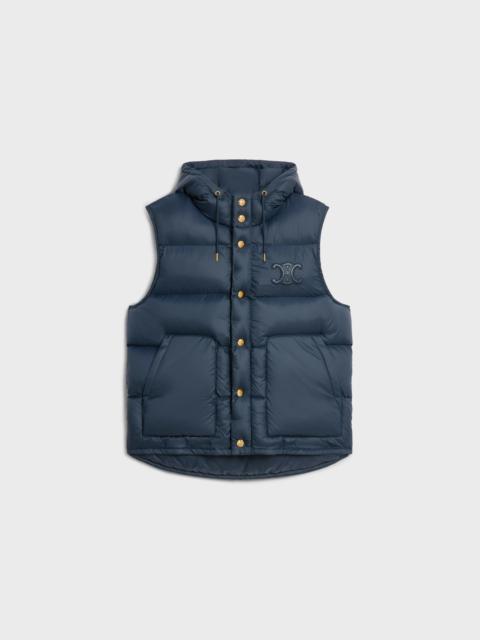 CELINE sleeveless down jacket in lightweight nylon