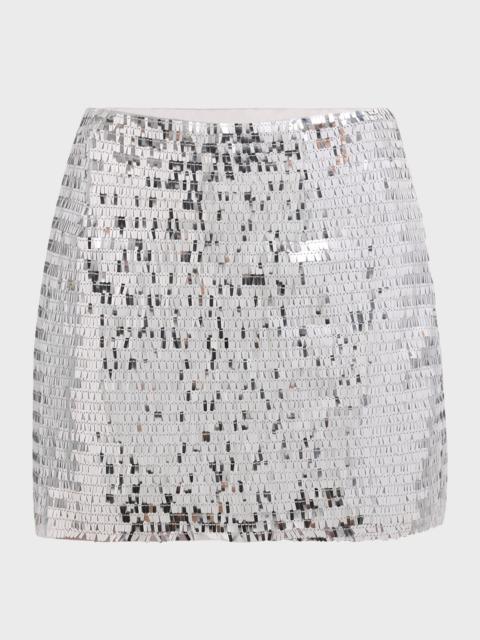 SIMONMILLER Dizzy Sequined Mini Skirt