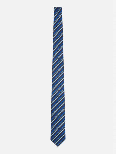 VERSACE Logo Regimental Silk Tie