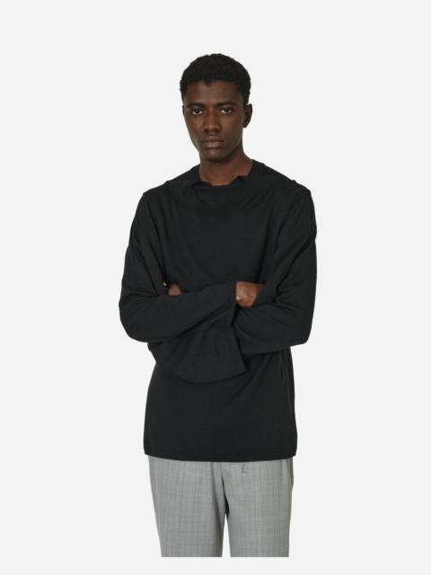 Comme des Garçons Homme Plus Double Neck Wool Sweater Black