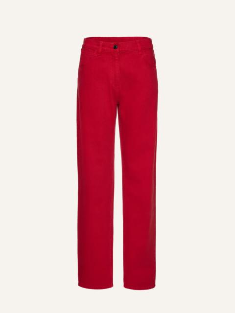 MAGDA BUTRYM Straight leg denim pants in red