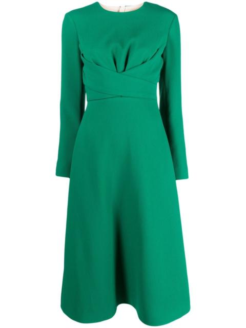 EMILIA WICKSTEAD Elta crepe flared midi dress