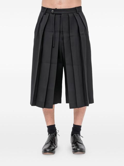 SETCHU pleated cropped trousers