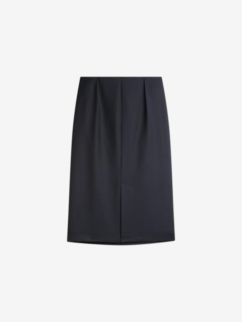 The Frankie Shop Viviana Chevron Tailored Midi Skirt - Black