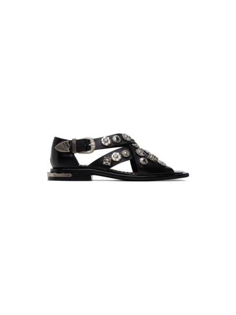 TOGA PULLA Black Embellished Sandals