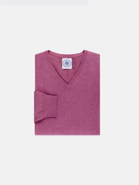 J. PRESS COTTON/CASHMERE V-NECK SWEATER