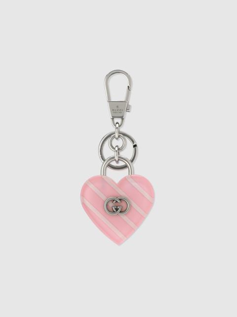 GUCCI Interlocking G heart-shaped keychain