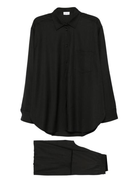 THE ANDAMANE buttoned-front point-collar shirt