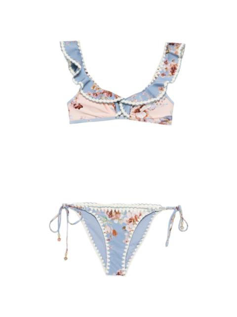 Zimmermann ruffled floral bikini