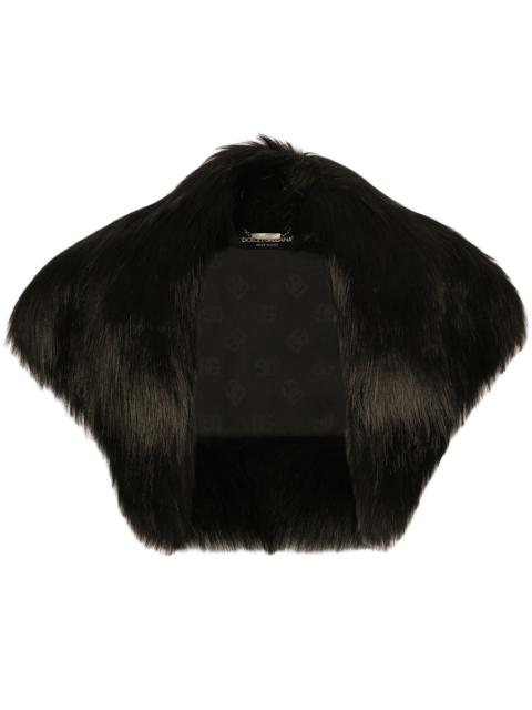 Faux fur shrug