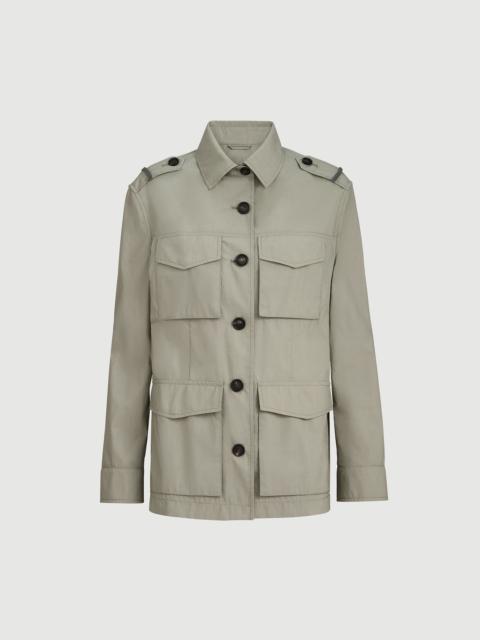Brunello Cucinelli Lightweight techno cotton poplin outerwear jacket with monili