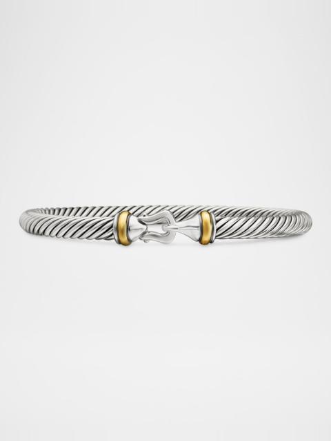 DAVID YURMAN Cable Buckle Bracelet in Silver with 18K Gold