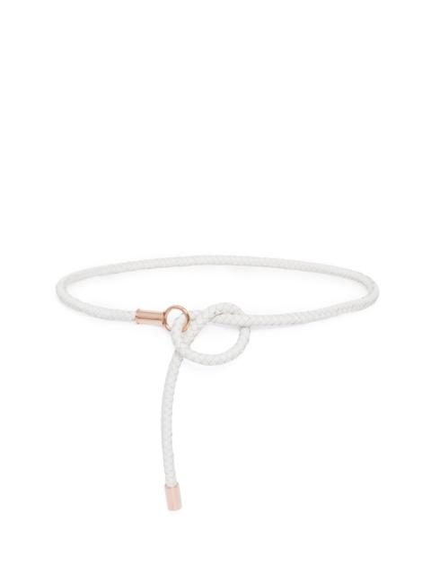 GABRIELA HEARST Rope Braided Belt in Ivory Nappa Leather