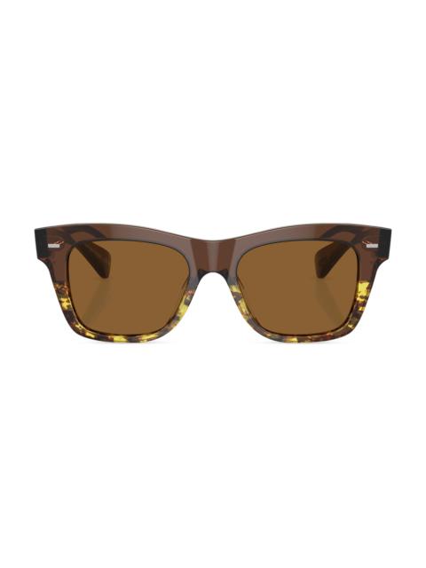 Oliver Peoples Women's Ms. Oliver Pillow 51MM Square Sunglasses - Transparent Havana Orange