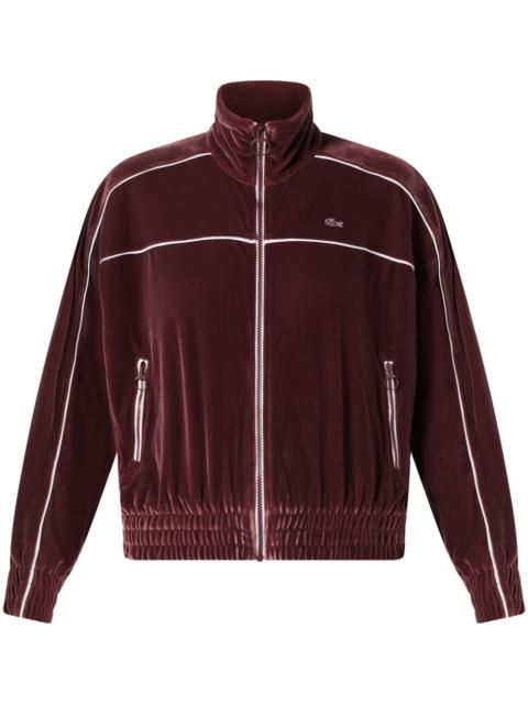 LACOSTE velvet zip sweatshirt