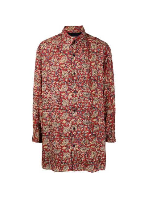 Yohji Yamamoto floral-print long-sleeved shirt