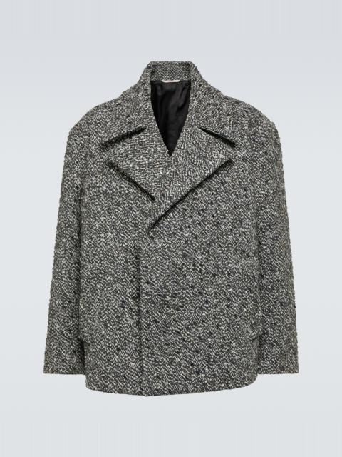 Embellished bouclé wool-blend jacket