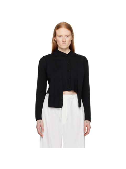 MM6 Maison Margiela Black Layered Cardigan