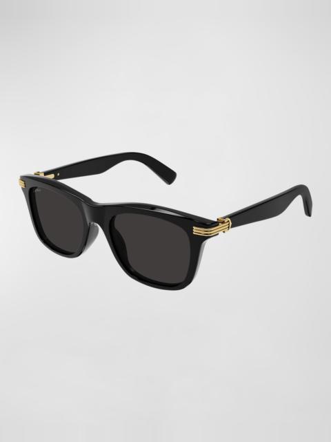 Cartier Men's Saddle Bridge Square Sunglasses