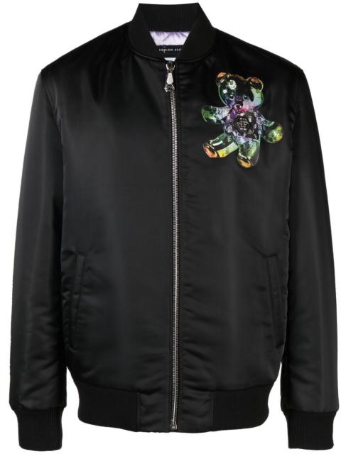 PHILIPP PLEIN teddy bear-print bomber jacket