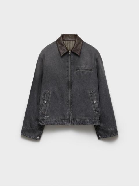 Prada Black denim blouson jacket