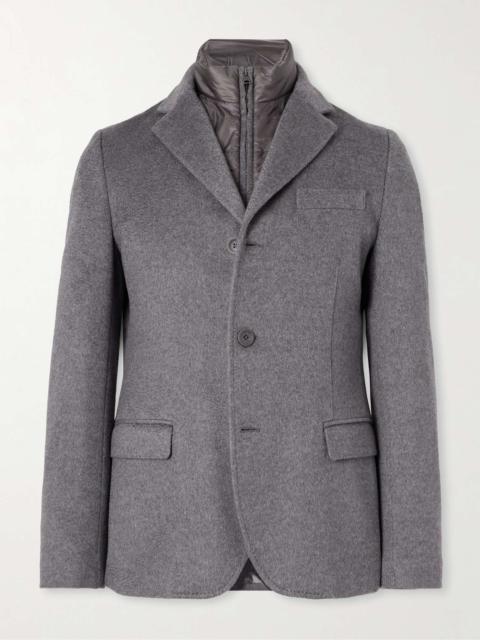 Herno Cashmere Blazer with Detachable Quilted Padded Shell Gilet