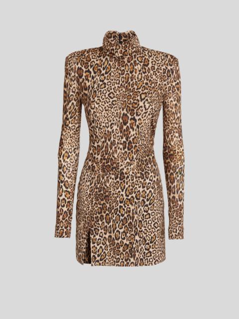 ANIMALIER WOOL DRESS