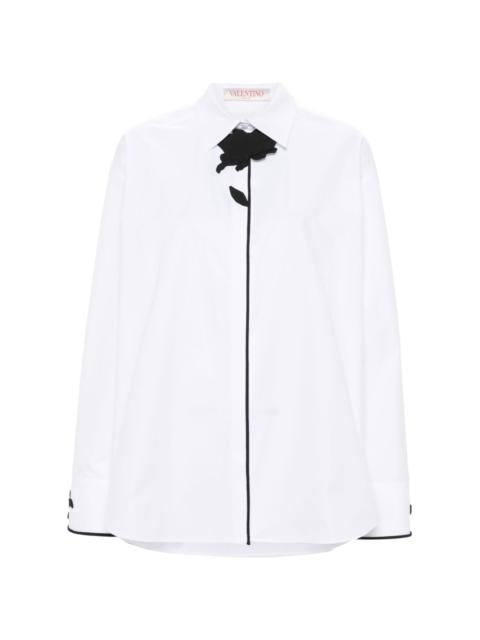 floral-appliquÃ© cotton shirt