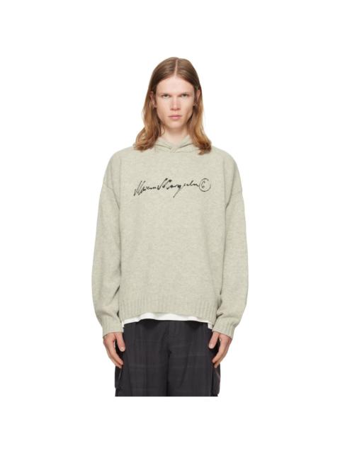 MM6 Maison Margiela Gray Knit Hoodie