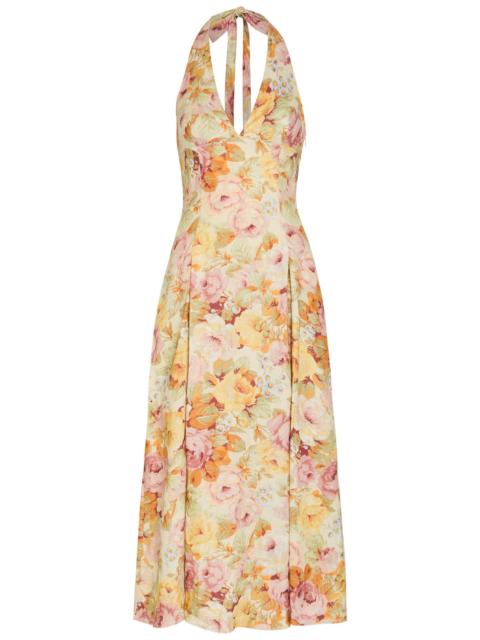 FAITHFULL Faithfull The Brand Murano Floral-print Linen Midi Dress