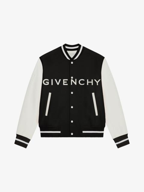 GIVENCHY VARSITY JACKET IN WOOL AND LEATHER