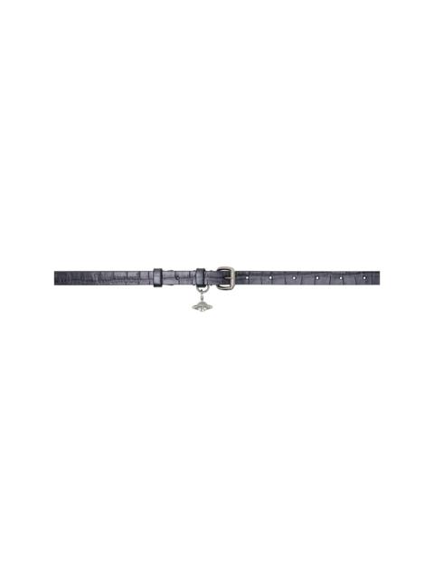 Vivienne Westwood Gray Alex Mini Charm Belt