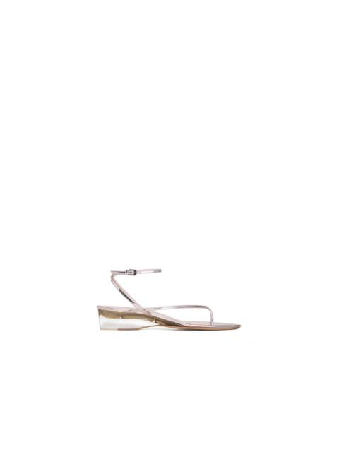 Alaïa INVISIBLE THONG SANDALS IN MIRROR CALFSKIN