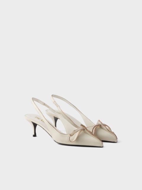Prada Leather slingback pumps